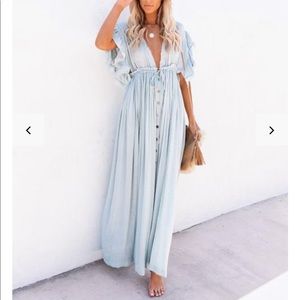 Ruffle button-down maxi from VICI